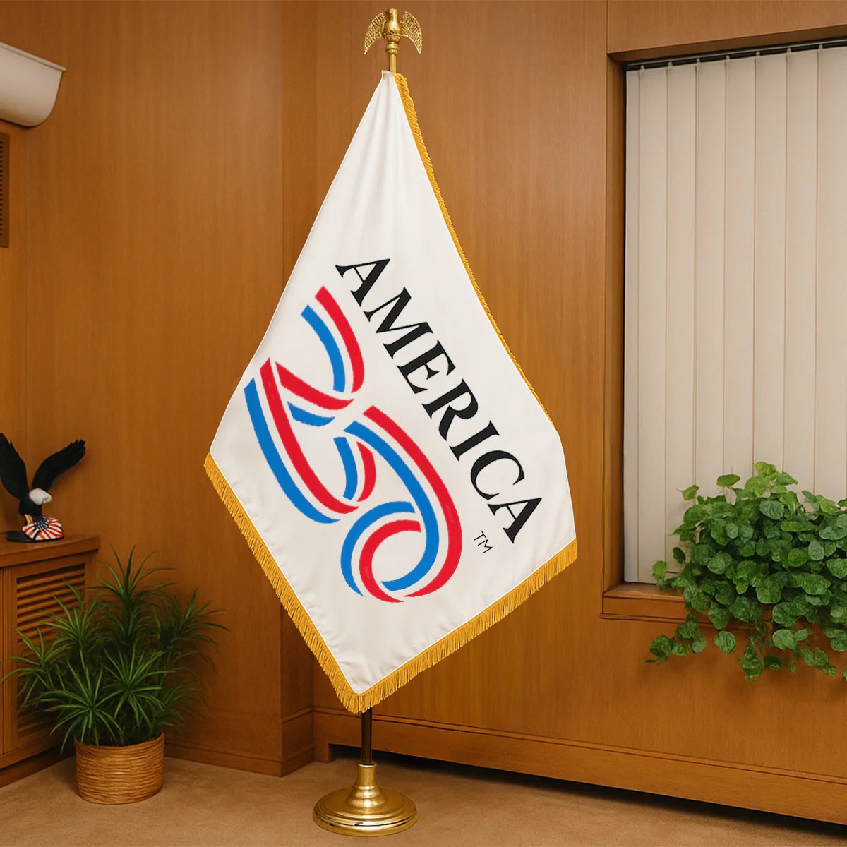 USA 250th Anniversary 3ft x 5ft Colonial Nyl-Glo Indoor Flag (White Background) - Image 5