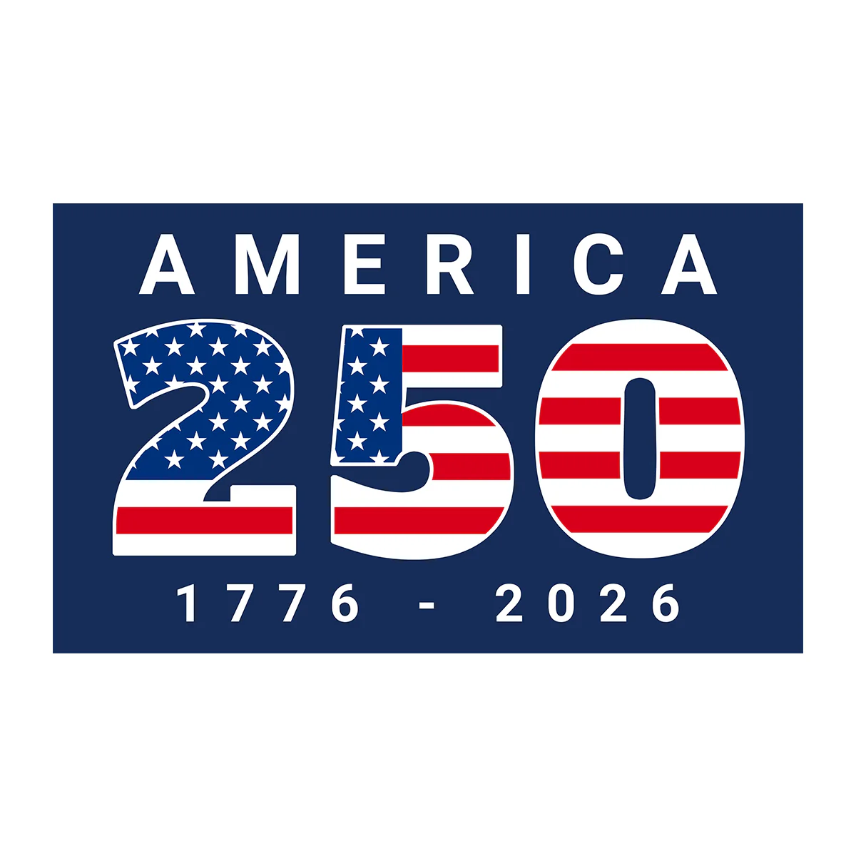 USA 250th Anniversary 3x5' Polyester Flag with Blue Background - Image 3