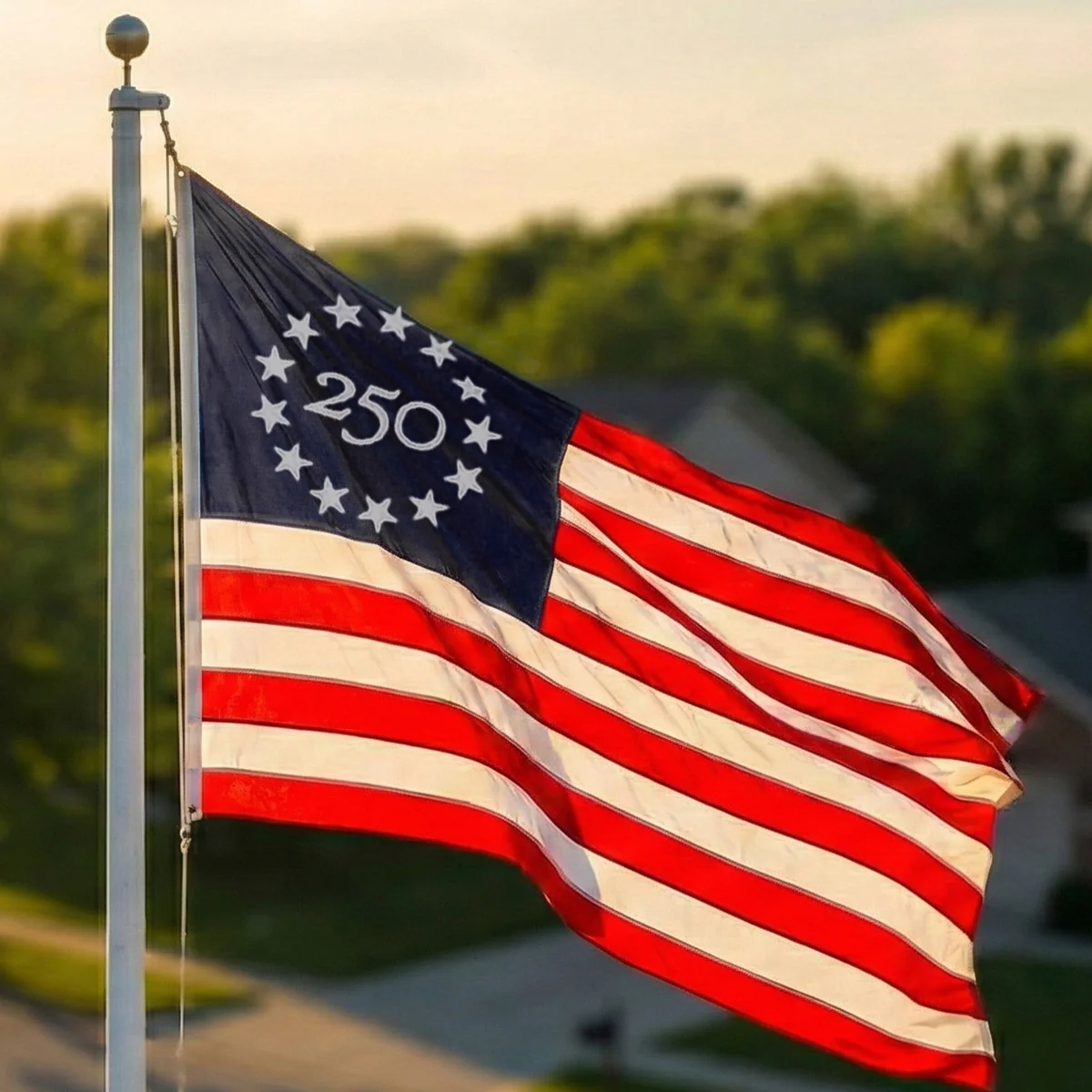USA 250th Anniversary Betsy Ross Edition 3ft x 5ft Nyl-Glo Flag - With Special Anniversary Box - Image 3
