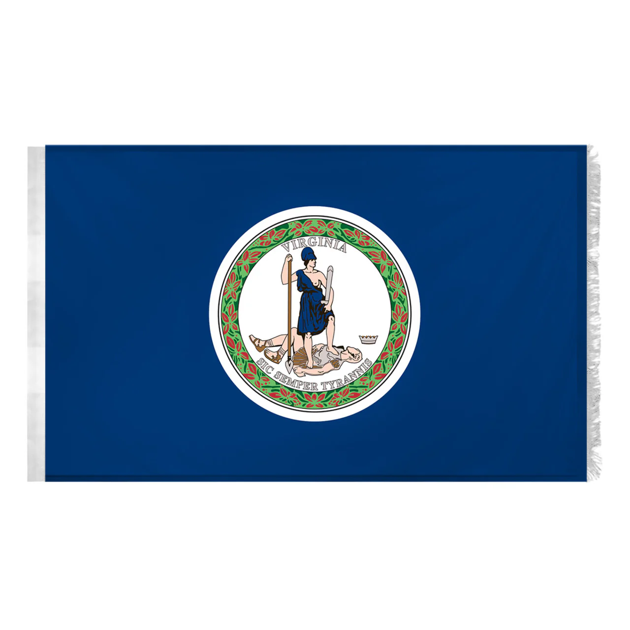 Virginia Flag 4 x 6 Feet Nylon-Indoor: Add Pole Hem and Fringe